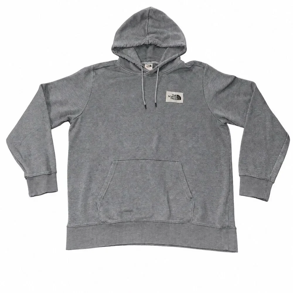 The North Face Heritage Patch Hoodie Mens XL Gray Pullover Sweatshirt